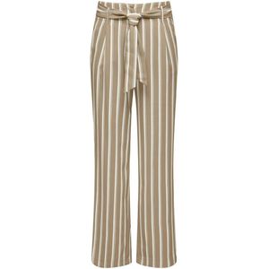 Only Broek Onllowa Hw Belt Stripe Pant Cc Tlr 15279663 Silver Mink/cloud Danc Dames