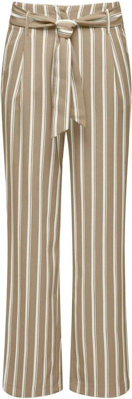 Only Broek Onllowa Hw Belt Stripe Pant Cc Tlr 15279663 Silver Mink/cloud Danc Dames