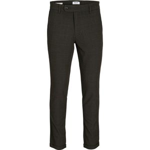 JACK & JONES Marco Connor slim fit - heren chino - donkerbruin geruit