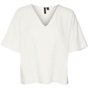 VERO MODA Vmnatali Ss Noos Top voor dames, wit (snow white), M