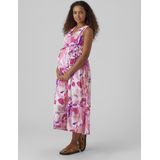 Mlesra - Zwangerschapsjurk - V-Hals - Mouwloos - Enkel hoogte - Regular fit