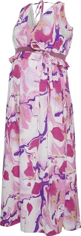 Mlesra - Zwangerschapsjurk - V-Hals - Mouwloos - Enkel hoogte - Regular fit