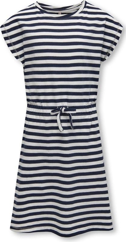 ONLY GIRLS - Jurk - Katoen - O-hals - Korte Mouwen - Strikceintuur