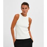 Selected Anna Mouwloos T-shirt Wit S Vrouw
