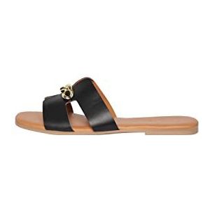 PCKENLY LEATHER sandaal, zwart, 39 EU
