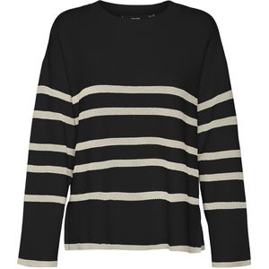 Gebreide Trui - Gestreept - Knitwear - Ronde Hals - Losse Pasvorm