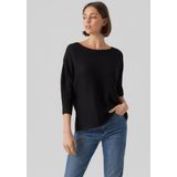 Vero Moda - Nora - Trui - Grijs - 63% Polyester, 34% Viscose, 3% Wol