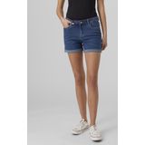VERO MODA Vmluna Mr Fold Shorts - Damesshorts - Blauw - Denim - 1 Stuk