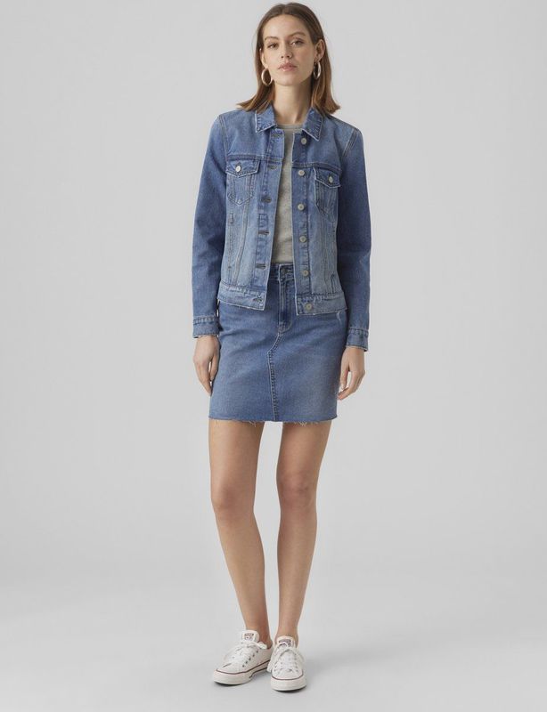 Vero Moda - Zorica - Spijkerjas - Blauw - 80% Katoen, 20% Polyester