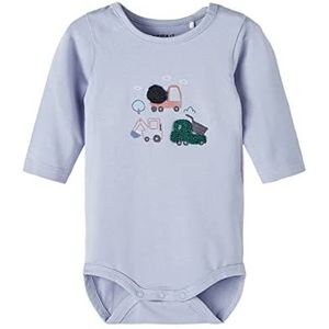 NAME IT Babyjongens Nbmbupar Ls Box lange mouwen body, Eventide, 68 cm