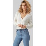 Vero Moda Vest Vmnewlexsun Ls Short V-neck Car Ga 10281878 Snow White Dames