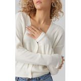 Vero Moda Vest Vmnewlexsun Ls Short V-neck Car Ga 10281878 Snow White Dames