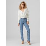 Vero Moda Vest Vmnewlexsun Ls Short V-neck Car Ga 10281878 Snow White Dames