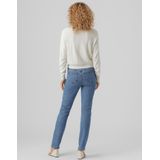 Vero Moda - Vmnewlexsun Ls Short V-neck Car - Vest - Snow White - 50% Viscose Lenzing Ecovero, 25% Acryl, 25% Katoen