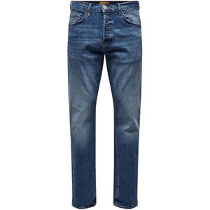 Only & Sons ONSAVI Comfort DM 4935 Jeans NOOS broek voor heren, donker middenblauw denim, 29/32, donker middenblauw denim, 29W/32L