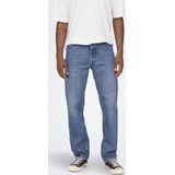 Only & Sons Jeans Onsedge Loose Mid. Blue 4939 Jeans 22024939 Medium Blue Denim Mannen