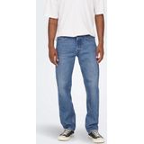 Only & Sons Jeans Onsedge Loose Mid. Blue 4939 Jeans 22024939 Medium Blue Denim Mannen
