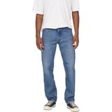 Only & Sons Jeans Onsedge Loose Mid. Blue 4939 Jeans 22024939 Medium Blue Denim Mannen