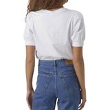 T-shirt - O-hals - 2/4 Mouwen - Volumineuze Mouwen - Regular Fit