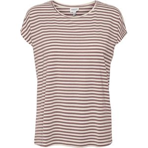 Vero Moda - VMAVA PLAIN SS TOP STRIPE GA JRS NOOS - Shirt - Nostalgia Rose Stripes