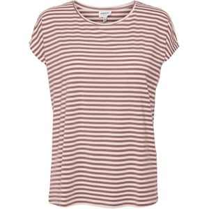 VERO MODA Vmava Plain Ss Top - T-shirt - Stripe - Dames - 1 stuk