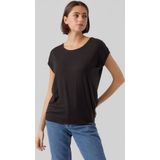 VERO MODA - T-shirt - Zwart - Tencel/Lyocell