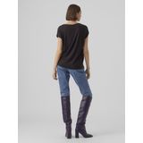 VERO MODA - T-shirt - Zwart - Tencel/Lyocell