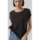 VERO MODA - T-shirt - Zwart - Tencel/Lyocell