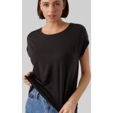 VERO MODA - T-shirt - Zwart - Tencel/Lyocell