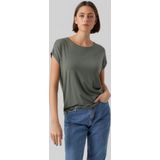 Vero Moda Rundhalsshirt VMAVA PLAIN SS TOP GAJRS NOOS