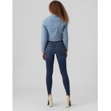 Vero Moda Vmluna Ls Slim Dnm Jacket Mix Ga Noos Dames Jas Light Blue Denim