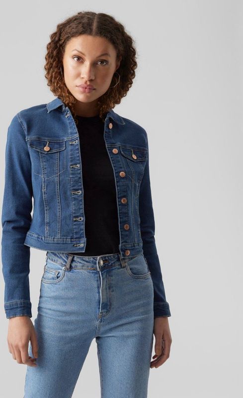 ONLY CARMAKOMA - Denim Jas - Light Was - Lange Mouwen - Knoopsluiting