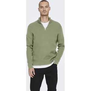 Only & Sons - Phil - Trui - Kaki - Schipperskraag - Lange Mouw