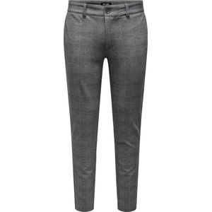 Only & Sons heren Chinobroek Onsmark Check Pants Hy 9887 Noos, Limestone, 34W / 32L