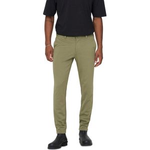 Only & Sons Heren Chino Broek ONSMARK tapered Groen Volwassenen