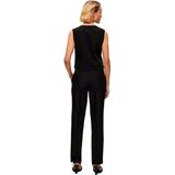Selected Eliana Straight Fit Broek Met Halfhoge Taille Zwart Vrouw