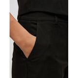 Selected Eliana Straight Fit Broek Met Halfhoge Taille Zwart Vrouw
