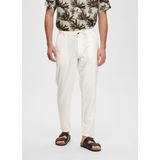 Chino Broek - Groen - Katoen/Linnen - Slim Tapered Fit