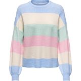 Gebreide Pullover - O-hals - Lange Mouwen - Geribde Mouwuiteinden - Regular Fit