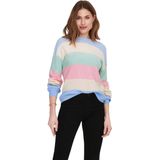 Gebreide Pullover - O-hals - Lange Mouwen - Geribde Mouwuiteinden - Regular Fit