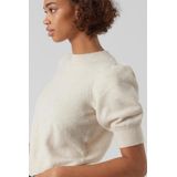 Vero Moda - Gebreide Pullover - Beige - O-hals - 2/4 Mouwen