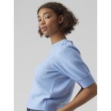 Gebreide Pullover - O-hals - 2/4 Mouwen - Pofmouwen - Regular Fit