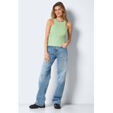 Top - Racer-Back - Ronde Hals - Geribde Katoenmix - Slim Fit