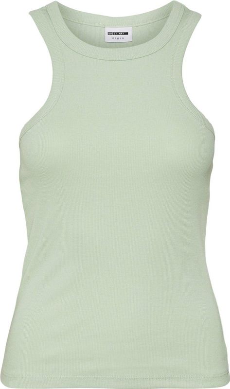 Top - Racer-Back - Ronde Hals - Geribde Katoenmix - Slim Fit