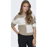 Jacqueline de Yong Trui Jdyjusty Mix Structure Pullover 15276930 Cement/cement Dames