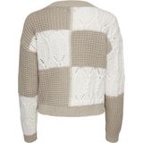 Jacqueline de Yong Trui Jdyjusty Mix Structure Pullover 15276930 Cement/cement Dames