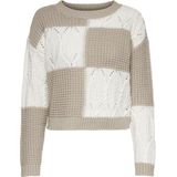 Jacqueline de Yong Trui Jdyjusty Mix Structure Pullover 15276930 Cement/cement Dames