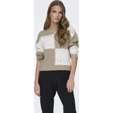 Jacqueline de Yong Trui Jdyjusty Mix Structure Pullover 15276930 Cement/cement Dames