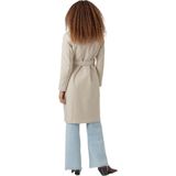 Vero Moda Fortuneaya Jas - Onder de Knie - 100% Polyester - Riem in de Taille