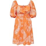 Only - Onlbella - Jurk - Oranje - 24 Mouwen - Regular Fit